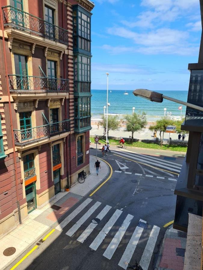 122A - Emblematica Vivienda En Playa San Lorenzo Gijón Exterior foto